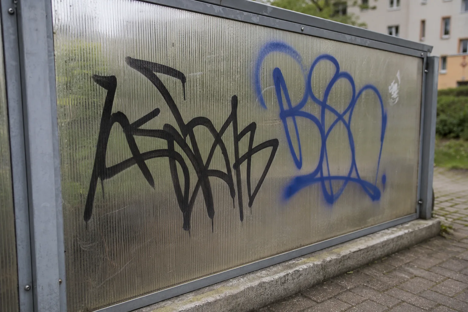Reinickendorf vor Graffitientfernung